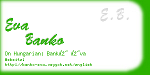 eva banko business card